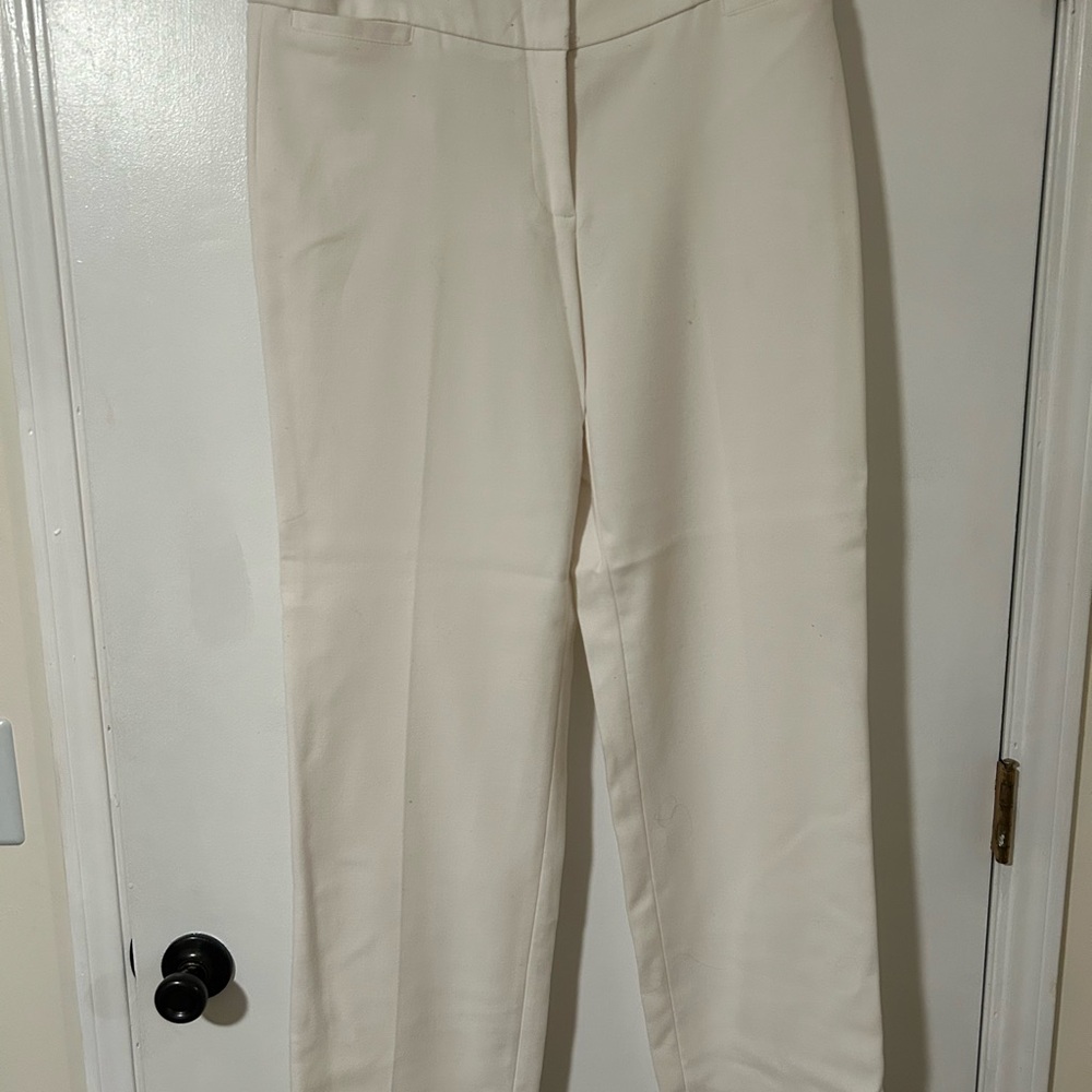 Classic Straight-Leg Women's Pants in Ivory